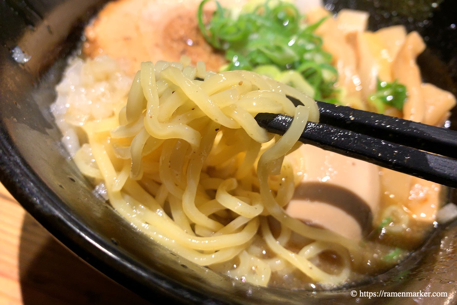 焼き煮干しラーメン 麺